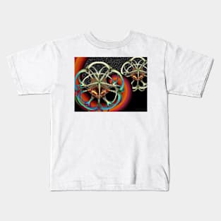 Starships Surround Space Spiral Kids T-Shirt